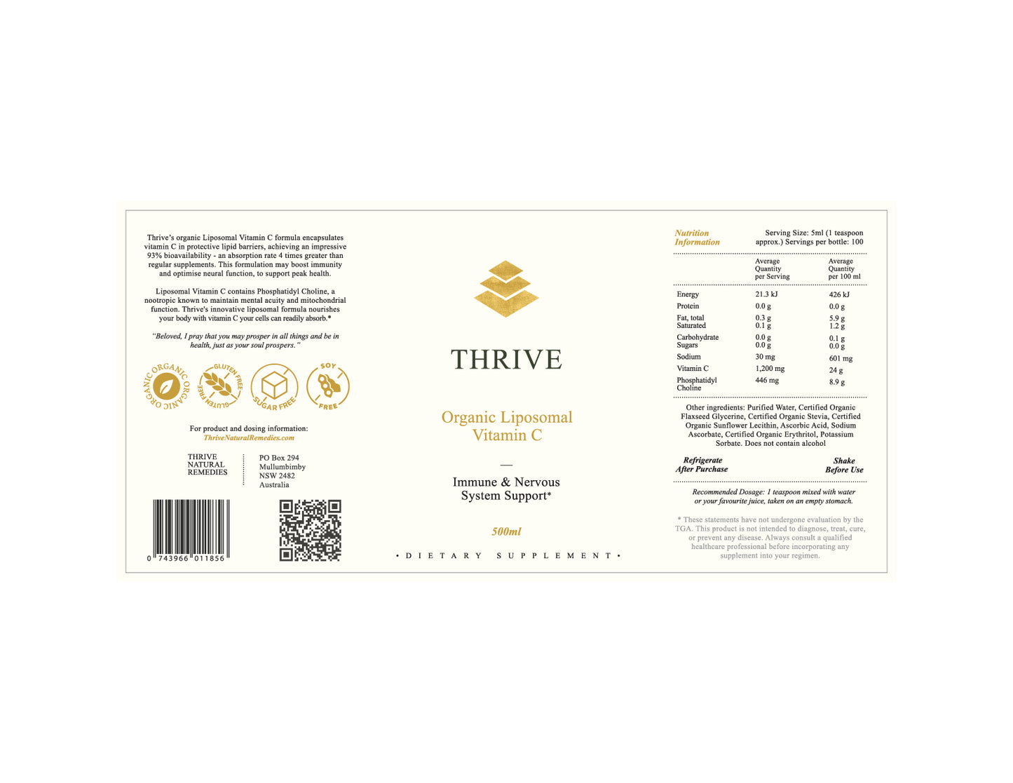 9 x 500ml Liposomal Vitamin C